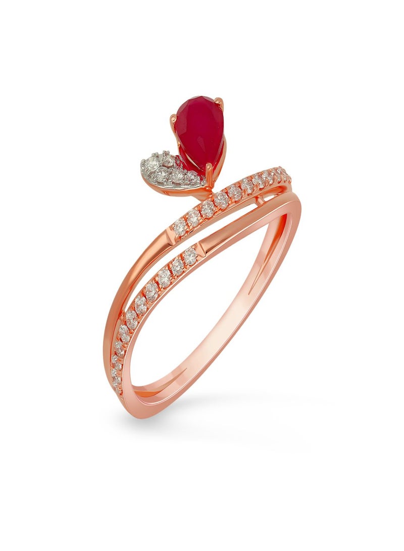 Malabar Gold and Diamonds 18 Karat 750 Purity Mine Diamond Ring MPRGHTH044RN1 - Image 1